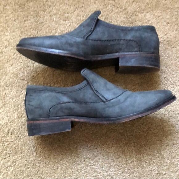 Free People | Gray Leather Brady Slip On Loafer Flats Size 35.5 - Picture 8 of 10